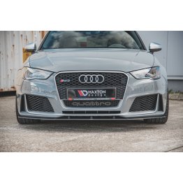 Накладка сплиттер на передний бампер на Audi RS3 8V Sportback